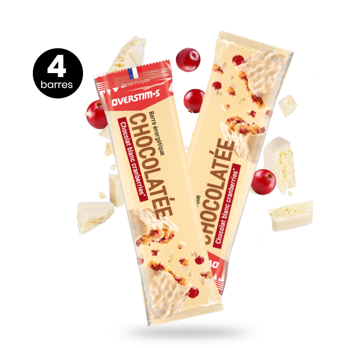 Overstim.s Barre chocolat blanc - cranberries