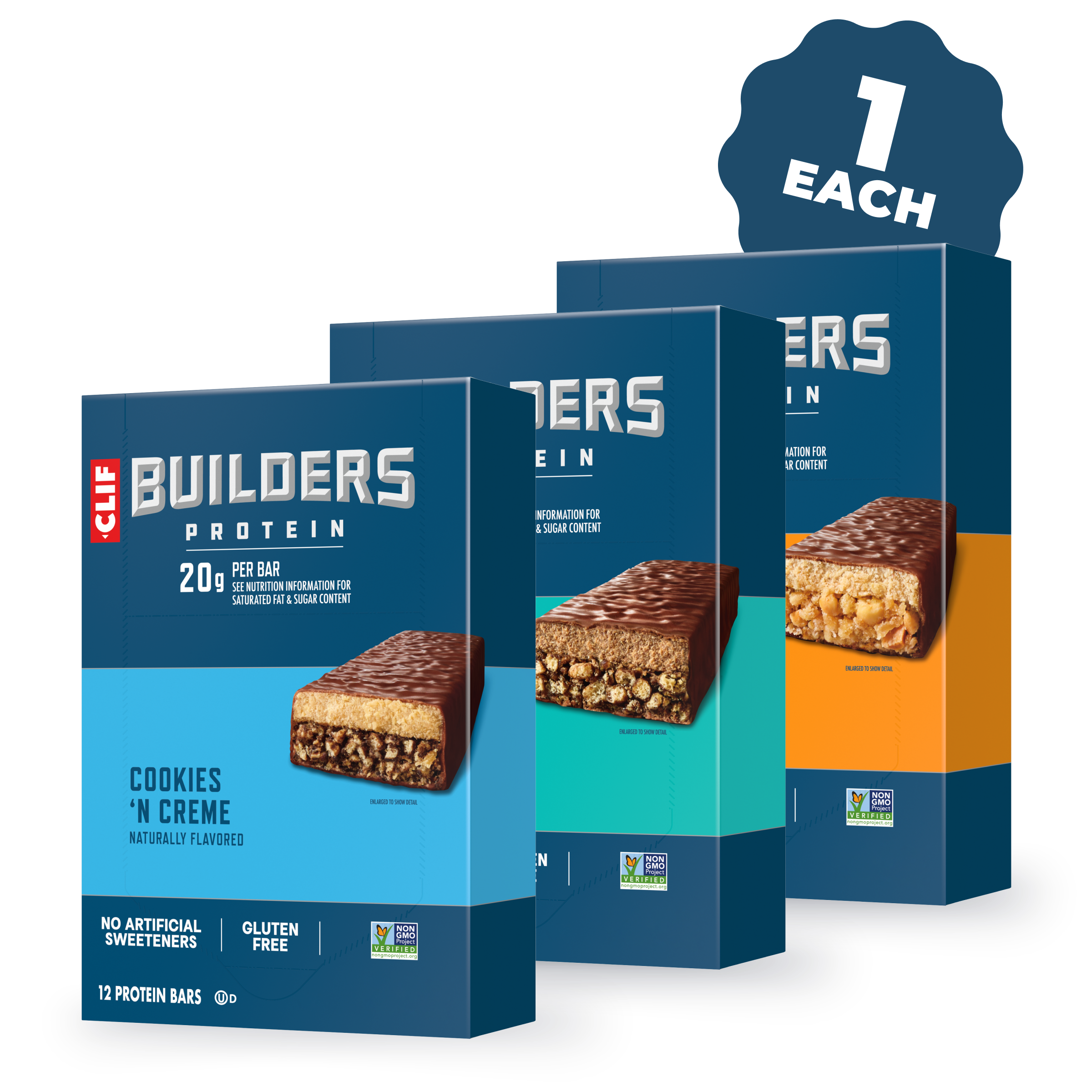 Clif Bar CLIF BUILDERS Protein Bar Bulk Variety Pack