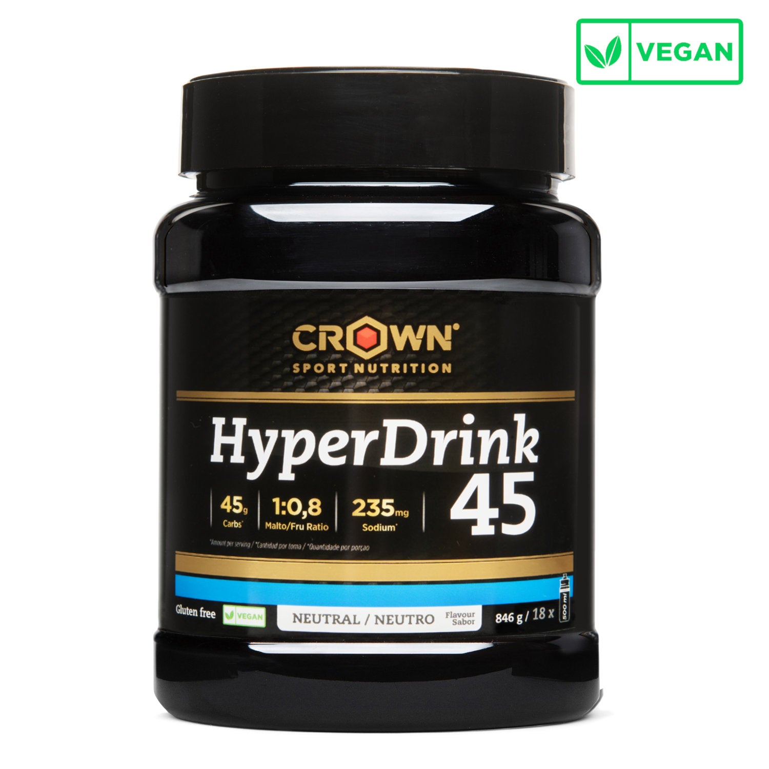 Crown Sport Nutrition HyperDrink 45 (1:0,8), Bebida isotónica alta en hidratos de carbono