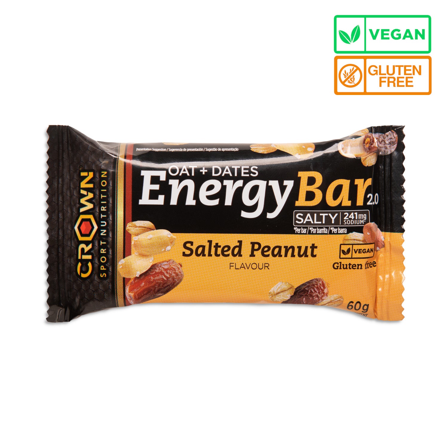 Crown Sport Nutrition Barritas energéticas Energy Bar 2.0 (avena + dátil)