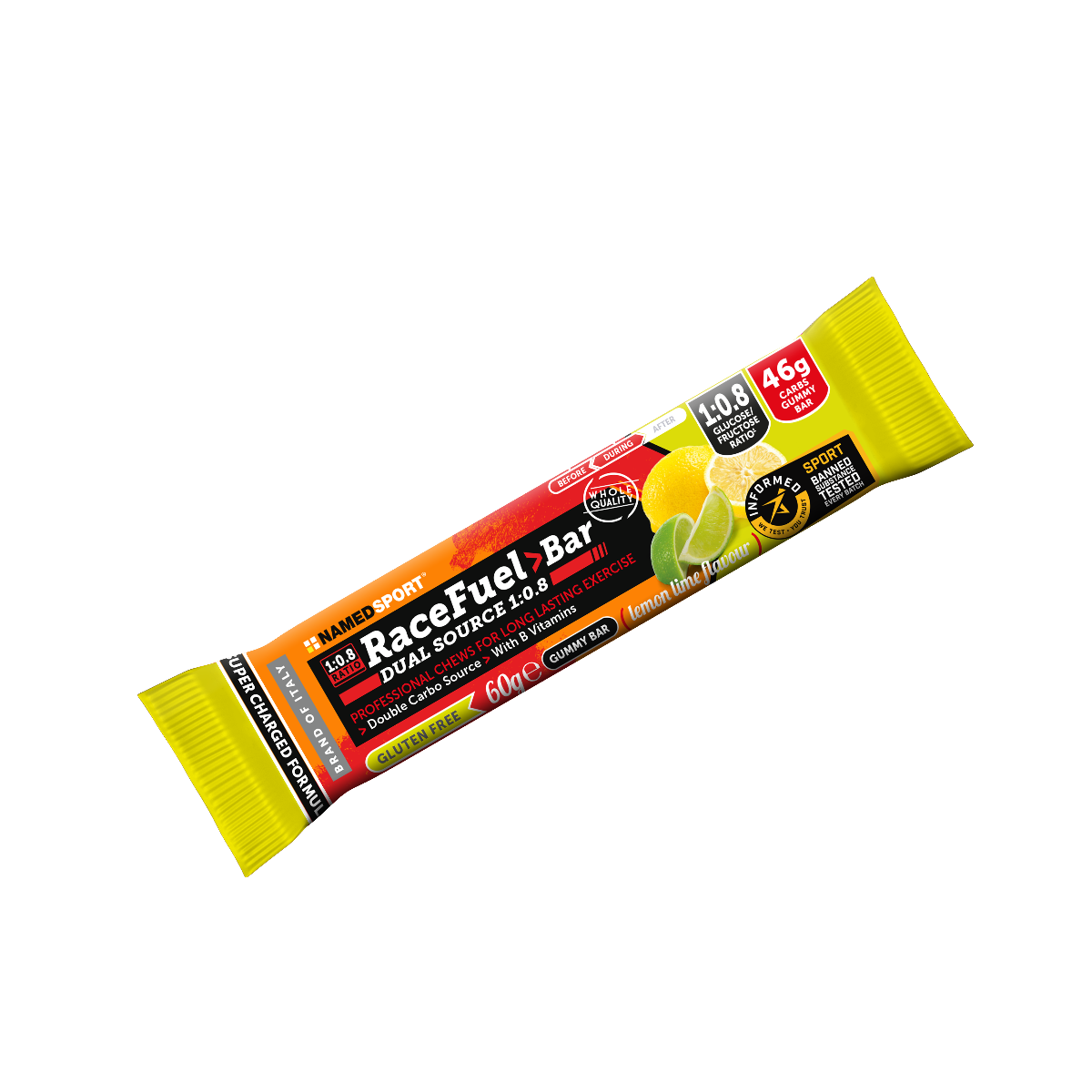 Named Sport RACE FUEL> BAR Lemon-Lime