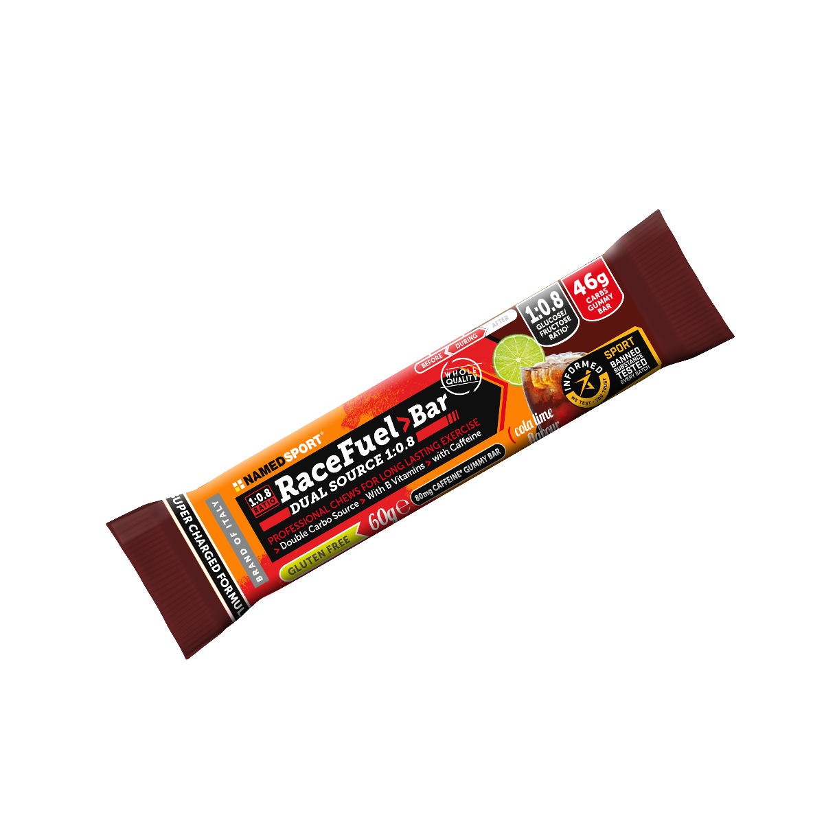 Named Sport RACE FUEL> BAR Cola-Lime
